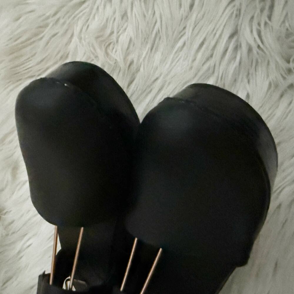 NO. 6 | Solid Black Platform Jane Clog Mary Jane Clogs Heels | Size 39 - Picture 7 of 9